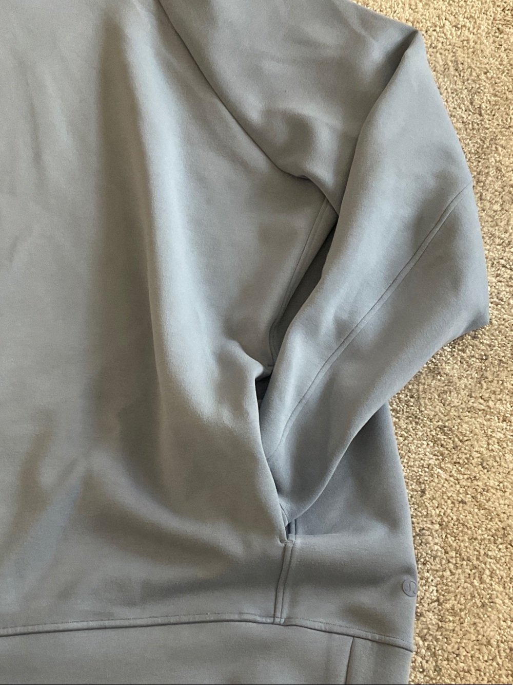 lululemon athletica Men's Light Blue Hooded Pullover - Picture 3 of 8